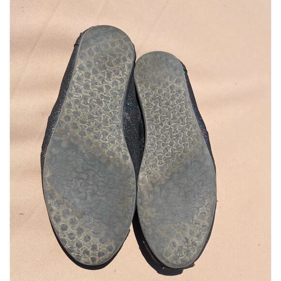 Toms Classic Alpargata Flat Shoes Sparkly Black Canvas Slip On Loafer Sz 7 - Picture 10 of 10